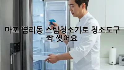마포 염리동 스팀청소기로 청소도구 싹~ 씻어요!