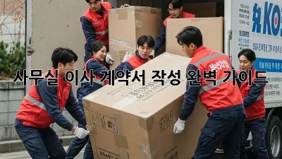 사무실 이사, 계약서 작성 완벽 가이드